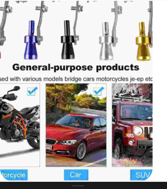 Medium Universal Turbo Sound Noise Exhaust Muffler Pipe Whistle Fake Valve