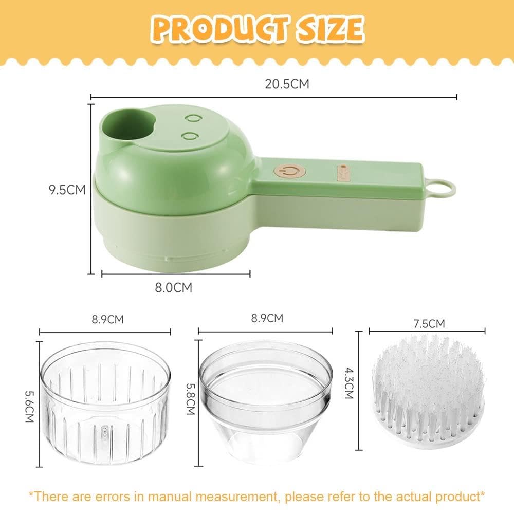 4-in-1 Portable Electric Vegetable Cutter Set